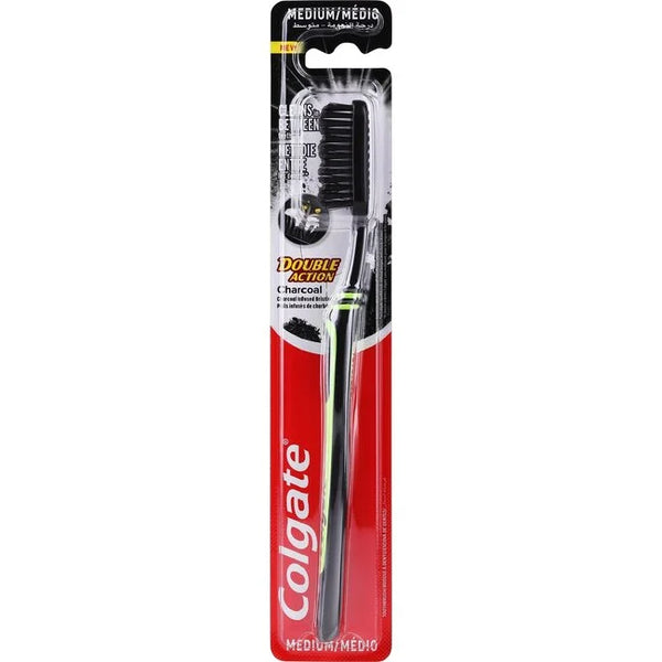 Colgate Double Action Charcoal Medium Tandenborstel