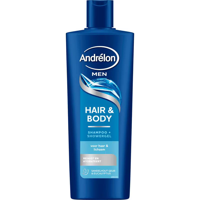 Andrelon Shampoo 400 ml.(Nieuw) Men Hair & Body