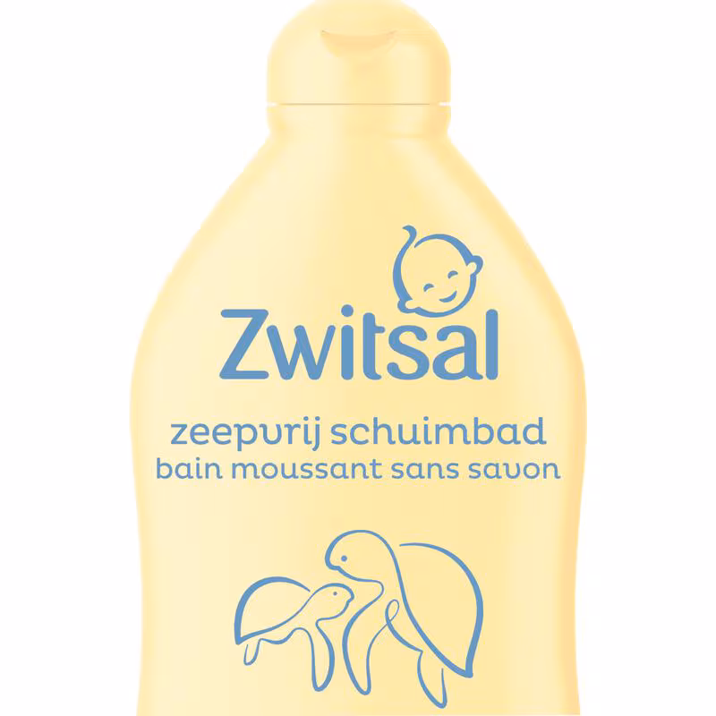 Zwitsal Schuimbad 400 ml.	Zeepvrij voor de gevoelige babyhuid