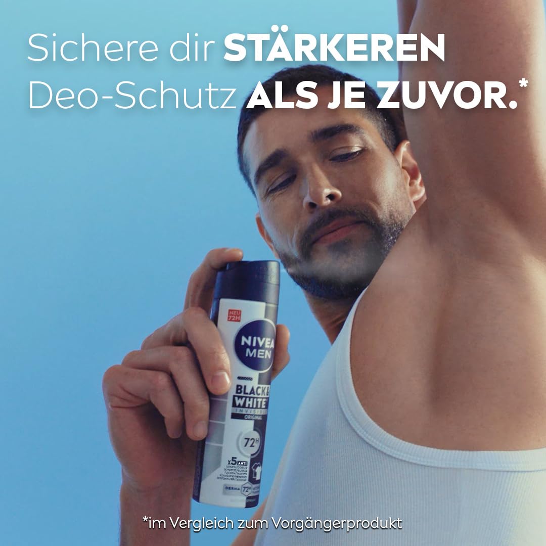 Nivea Deospray 150 ml. MEN	Invisible Black & White Original 72h