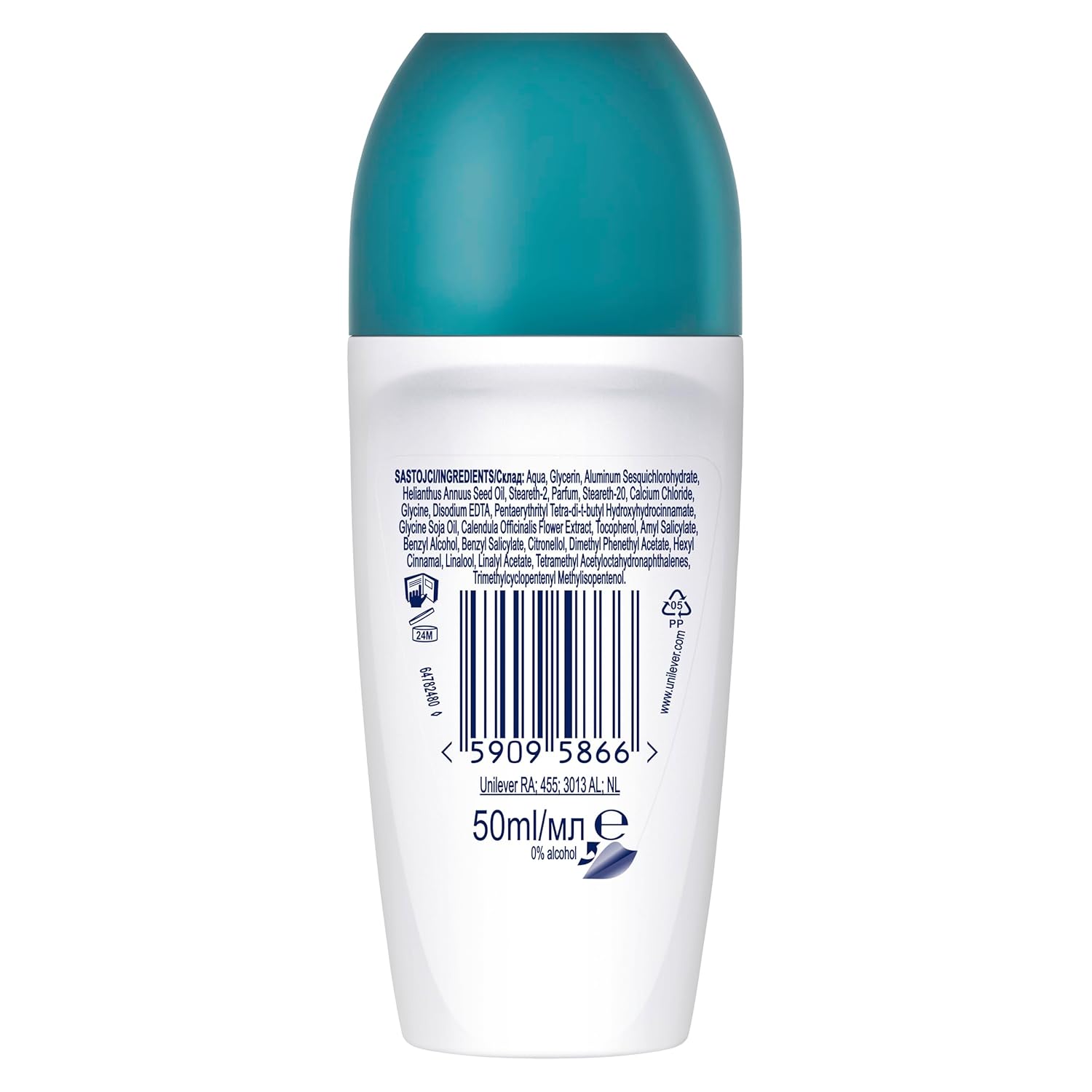 Dove Roll-On 50 ml. (Nieuw)	Pear & Aloe Vera