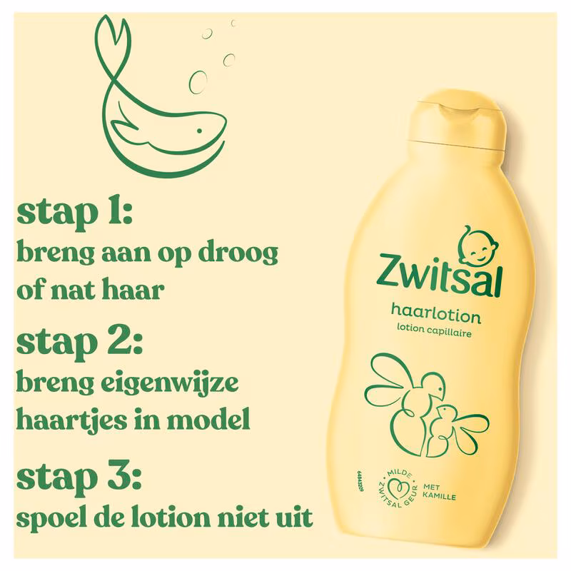 Zwitsal Haarlotion 200 ml.	met Kamille