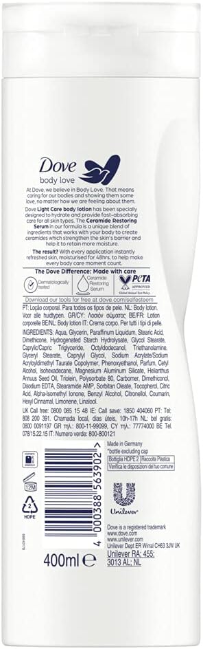 Dove Body Lotion 400 ml.	Hydro Pflege