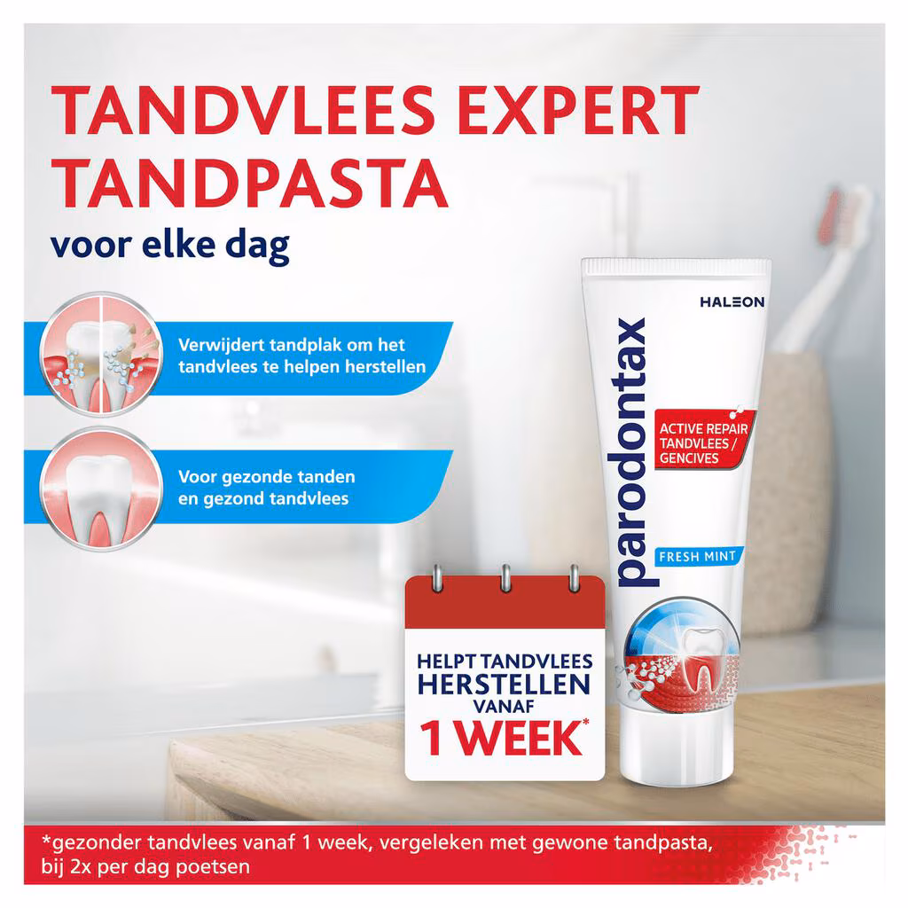 Parodontax Tandpasta 75 ml.	Active Repair Tandvlees Fresh Mint