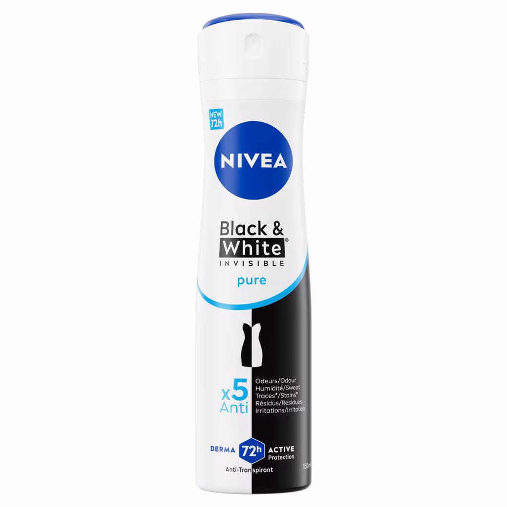 Nivea Deospray 200 ml.	Invisible Black&White Pure