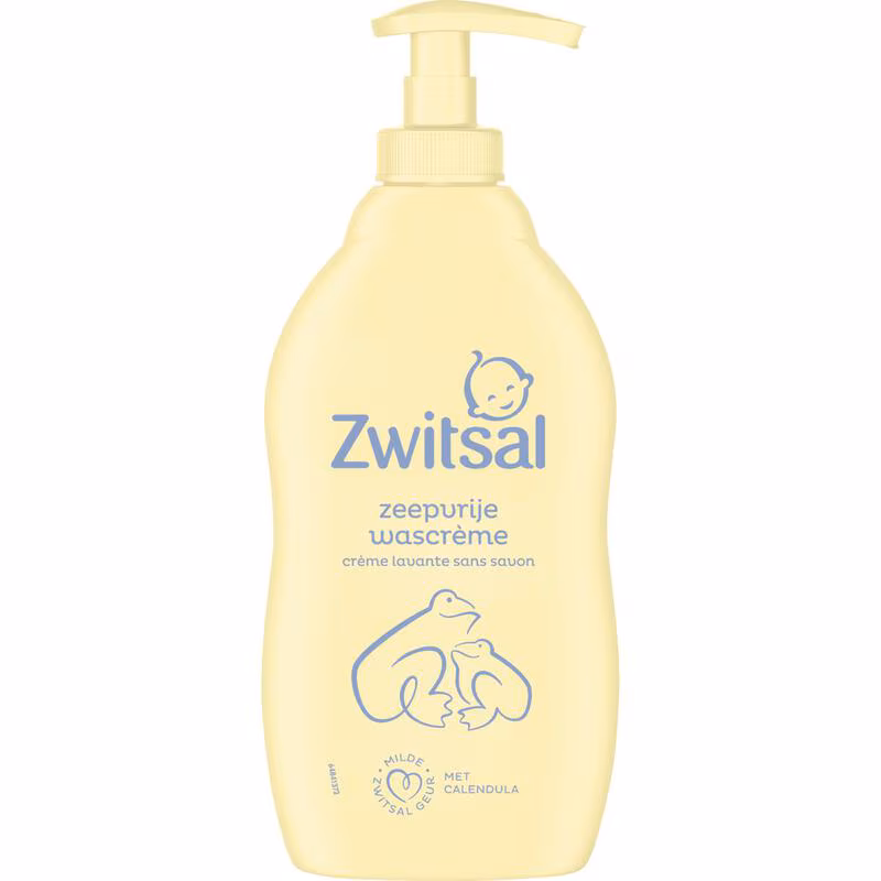Zwitsal Zeepvrije Wascreme 400 ml+Pomp	voor de gevoelige Babyhuid