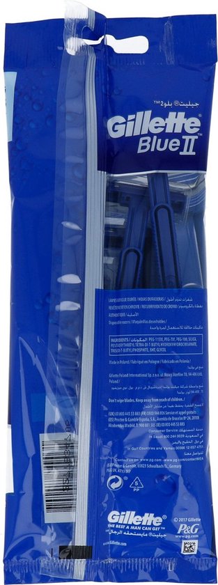 Gillette Blue II Wegwerpscheermesjes – 5-Pack Heren (Zakje)