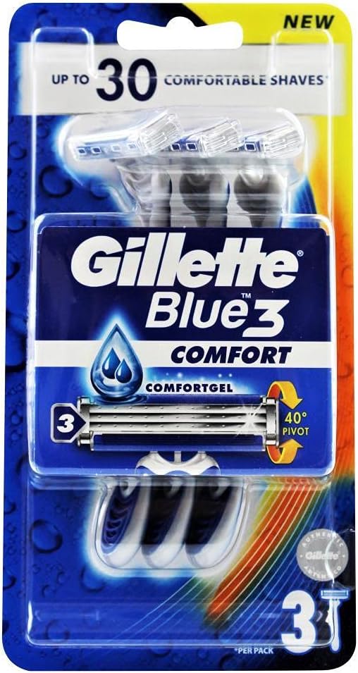 Gillette Sensor3 Comfort wegwerpscheerapparaat voor heren, scheerapparaat met Lubrastrip glijband