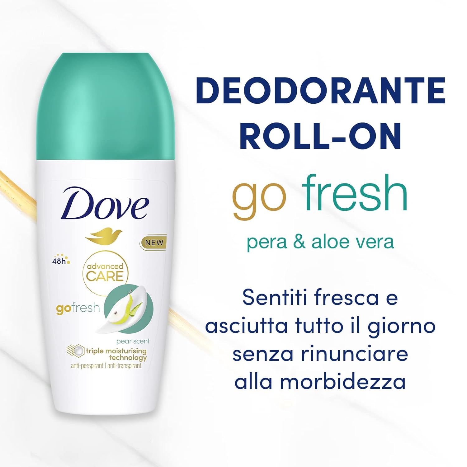 Dove Roll-On 50 ml. (Nieuw)	Pear & Aloe Vera