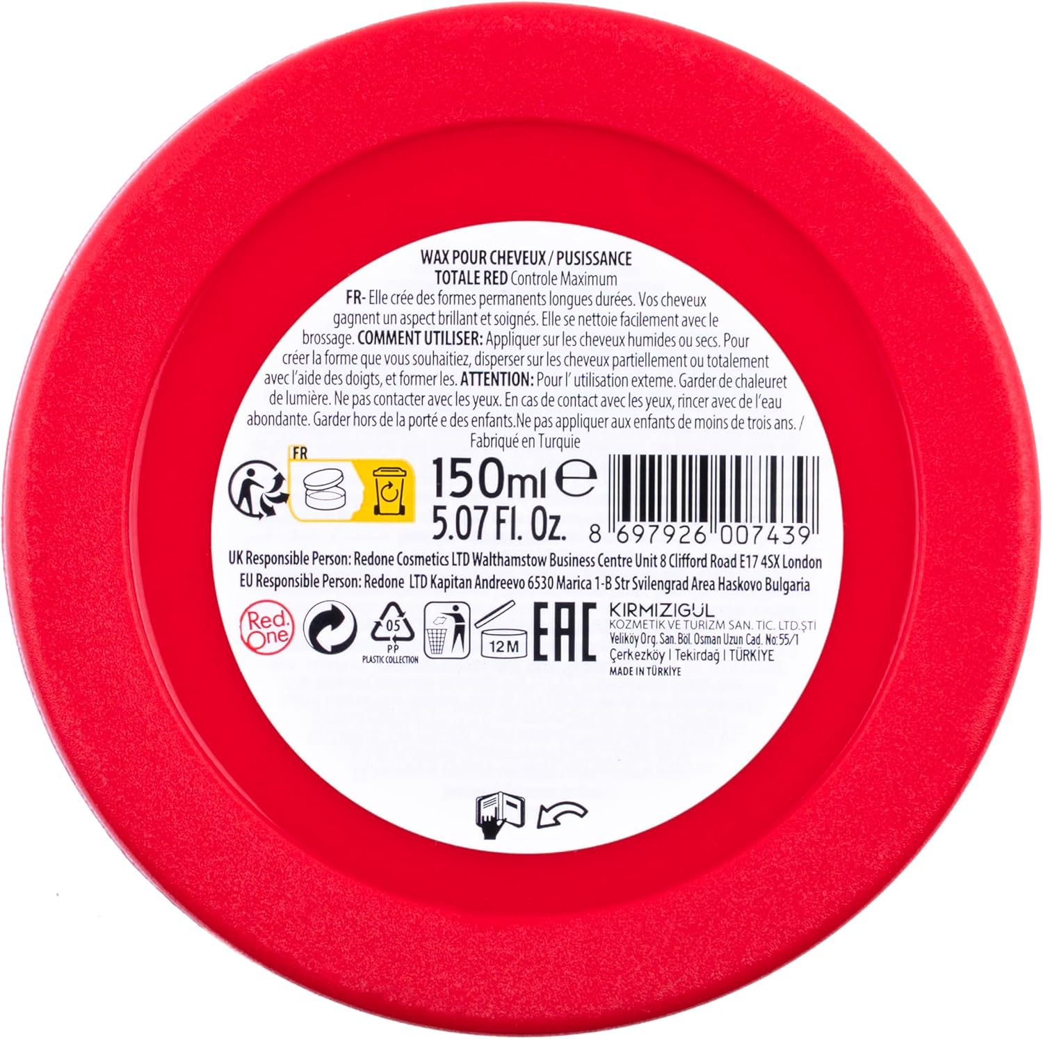 RedOne 150 ml	Aqua Hair Wax (Red)