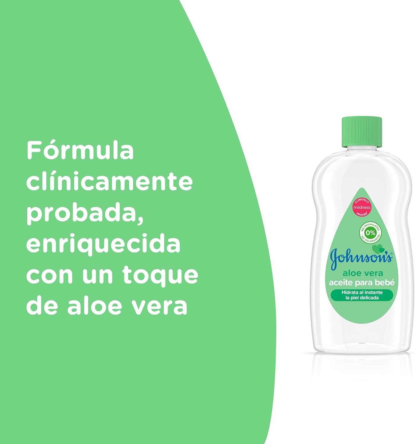 Johnson's Baby Olie 500 ml.	Groen (Aloe Vera)