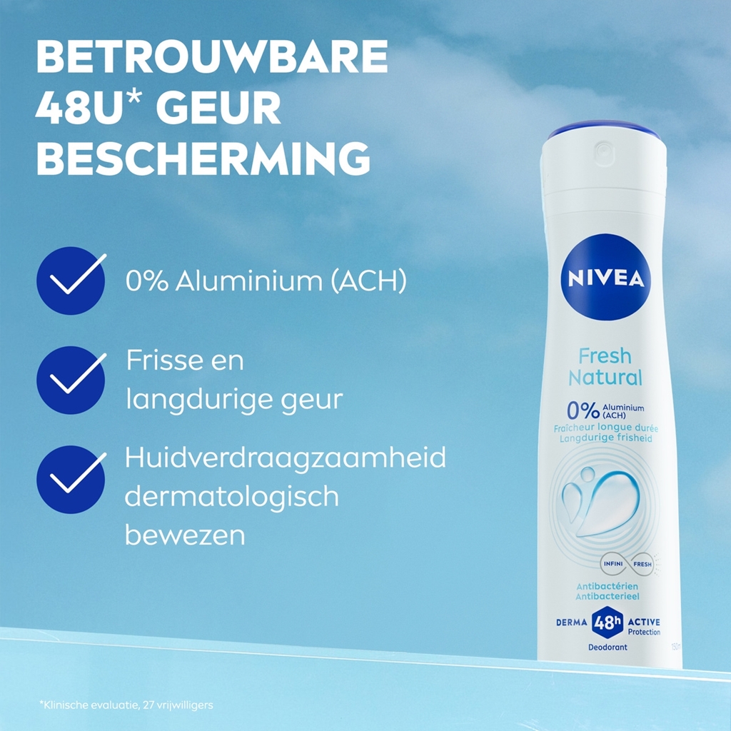 Nivea Deospray 150 ml.	Fresh Natural