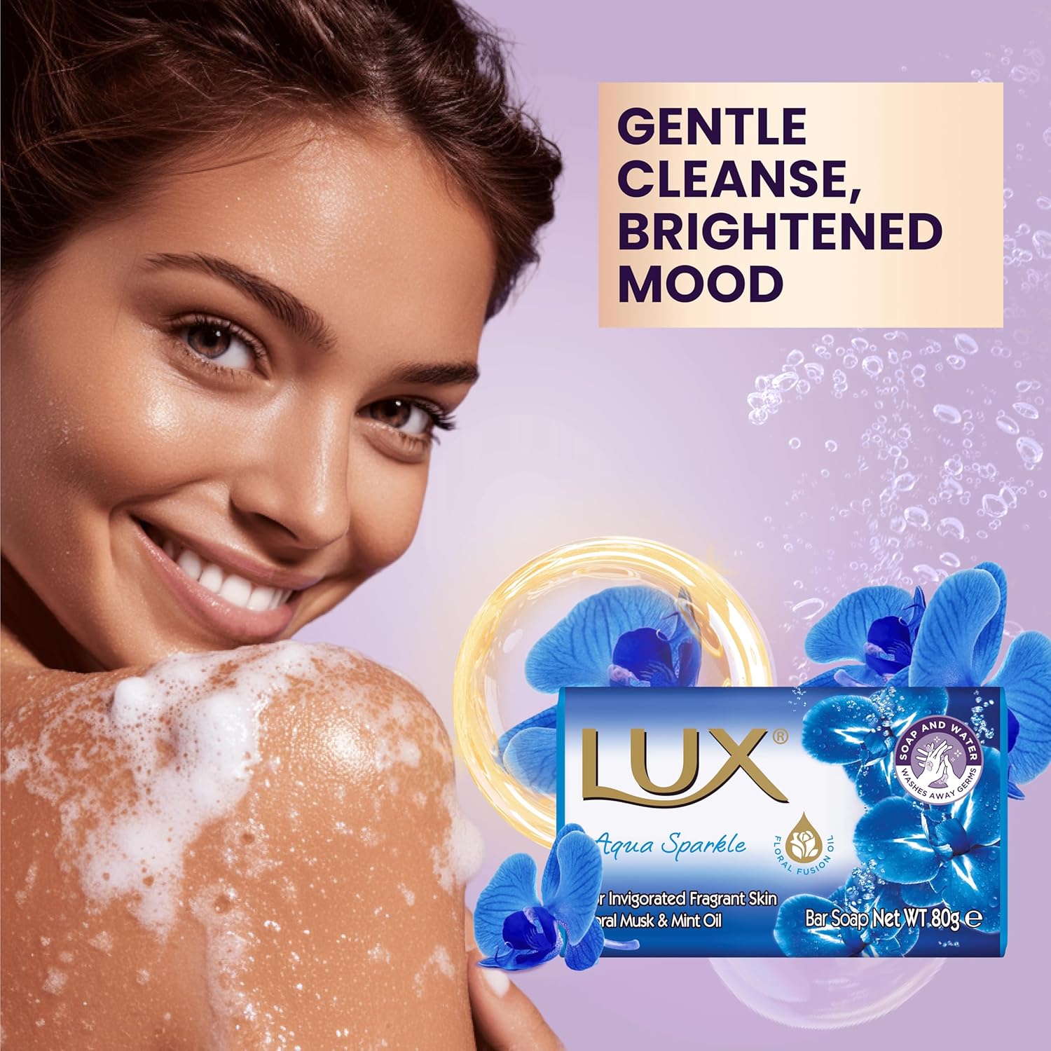 Lux Toiletzeep 80 gr.	Blauw (Aqua Sparkle)