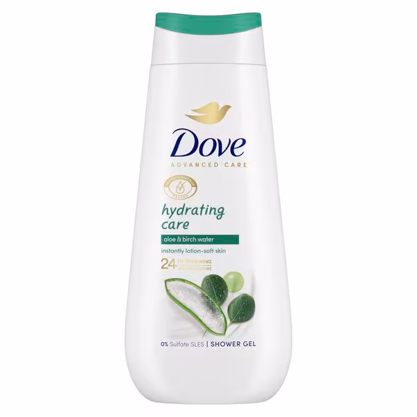 Dove Advanced Care Shower Foam Fresh Hydration Aloe Birch Sap 225 Ml