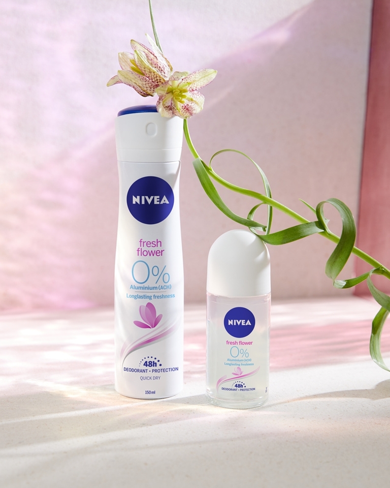 Nivea Deospray 150 ml.	Fresh Flower 0%