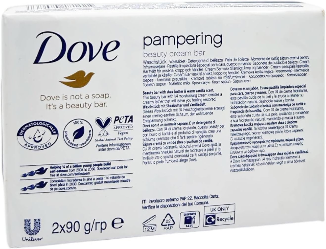 Dove Pampering Soap - 2 X 90 Grams