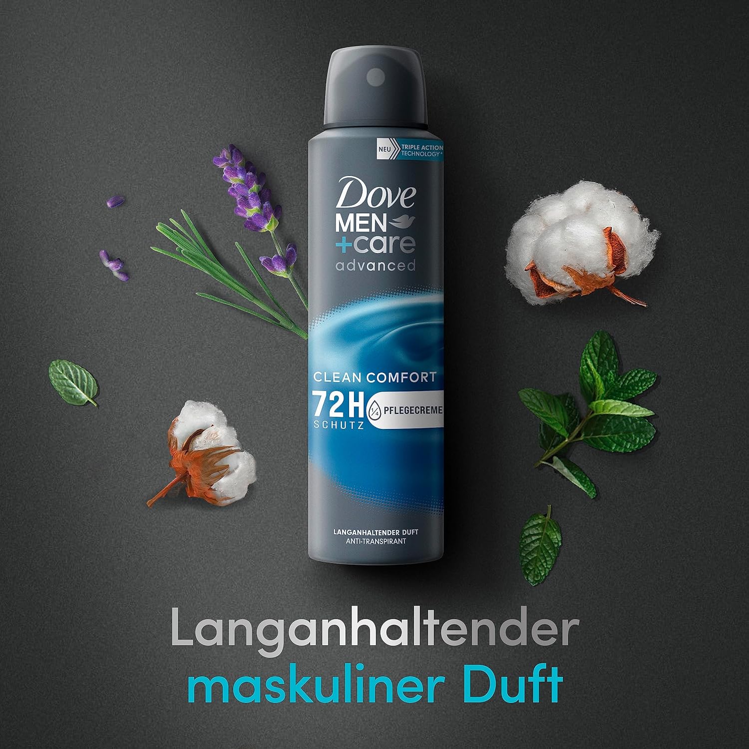 Dove Men+Care Advanced Clean Comfort Anti-Transpirant Deodorant Spray 150 ML