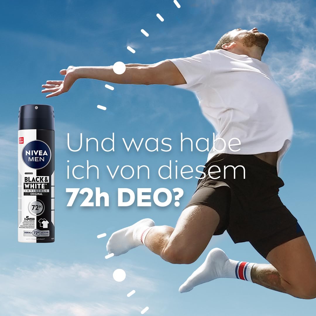 Nivea Deospray 150 ml. MEN	Invisible Black & White Original 72h