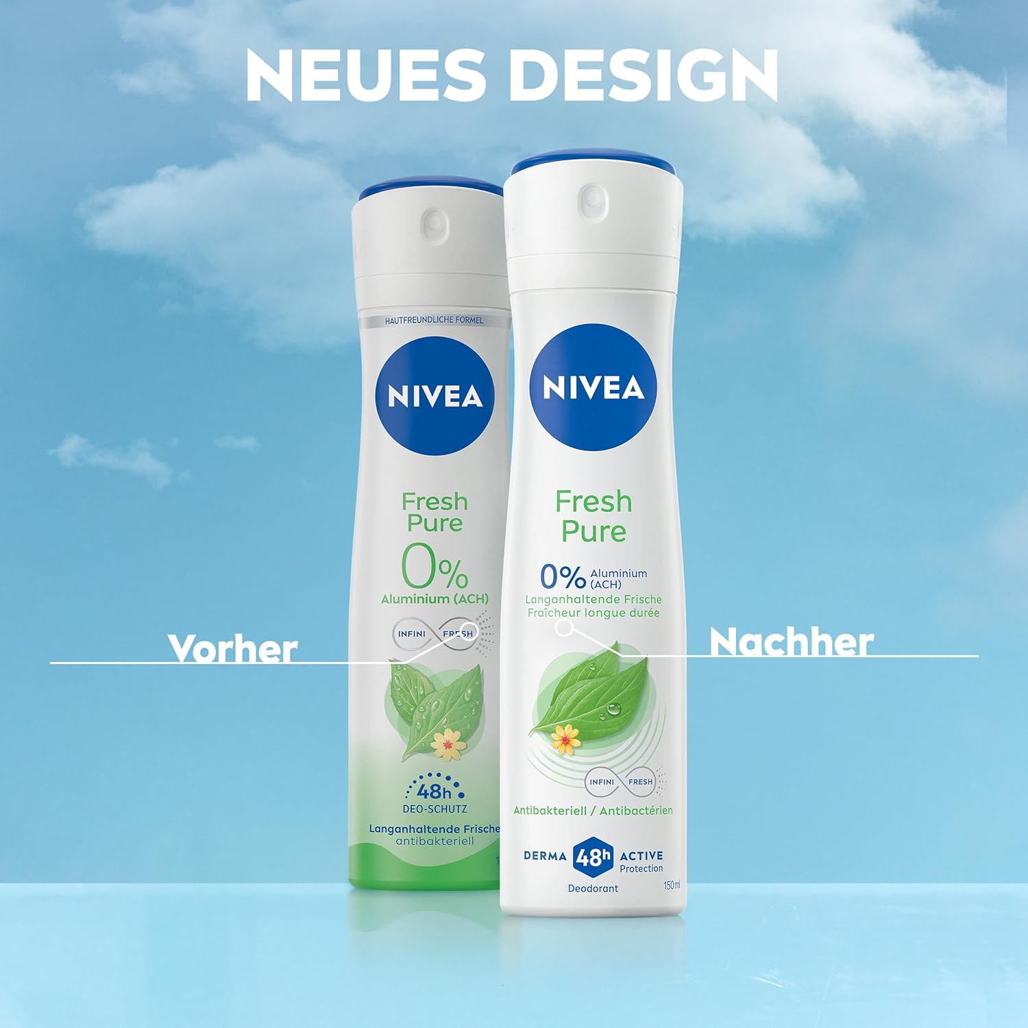 Nivea Deospray 150 ml.	Fresh Pure 0%