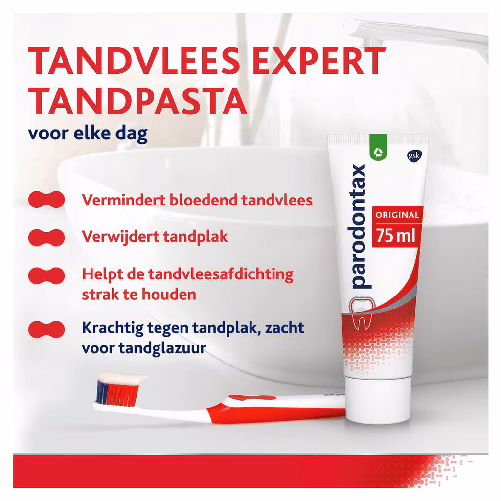 Parodontax Tandpasta 75ml.	Fluor/Original