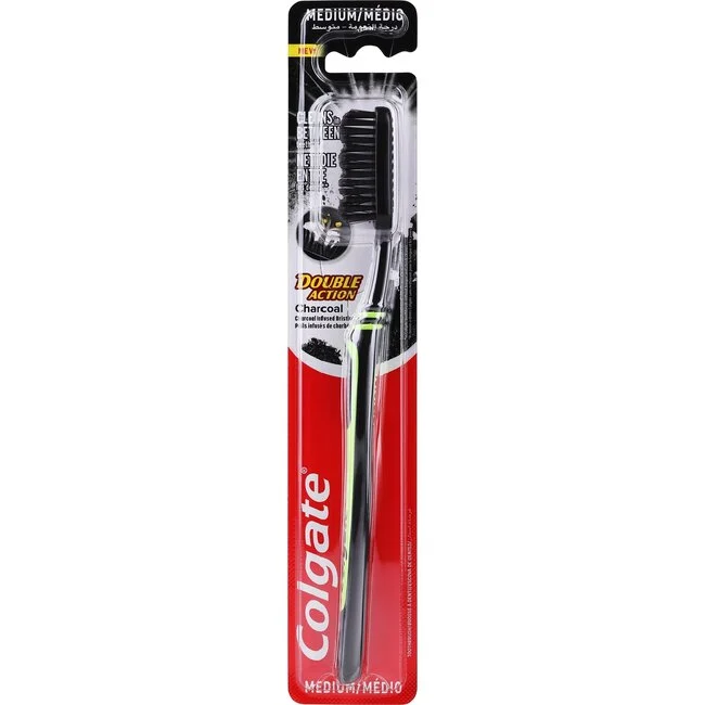 Colgate Double Action Charcoal Medium Tandenborstel