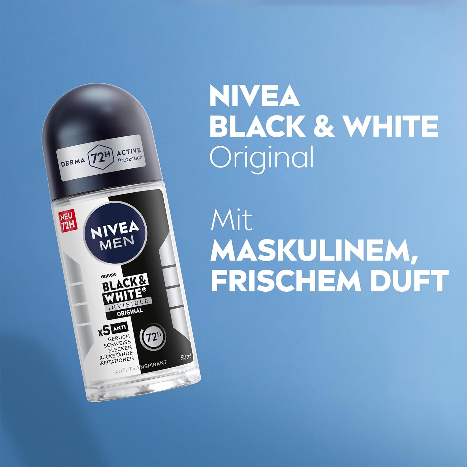 Nivea Roll-On 50 ml. For Men	Invisible Black & White Power