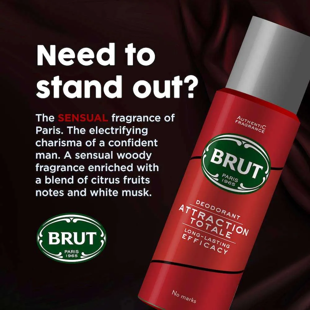 Brut Deospray 200 ml.	Attraction Totale
