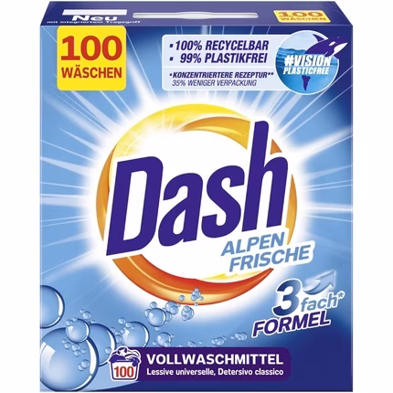 Dash Waspoeder – Alpine Fresh – Witgoed – 6 kg – 100 Wasbeurten
