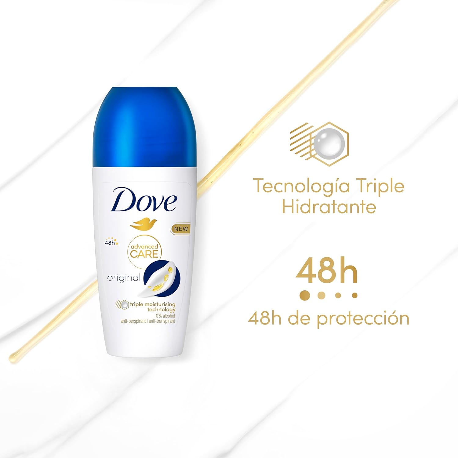 Dove Roll-On 50 ml.(Nieuw)	Original 48h