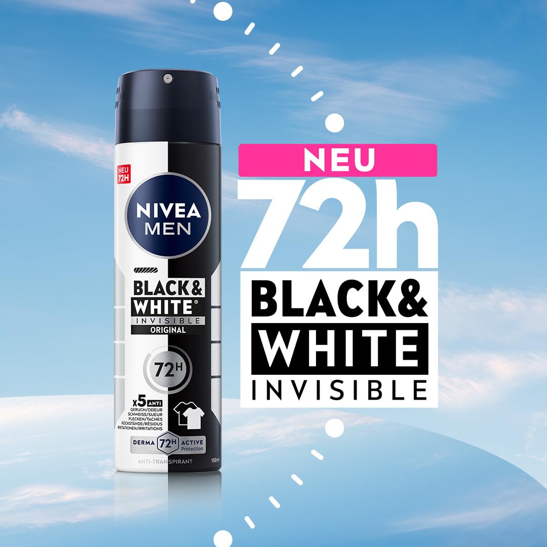 Nivea Deospray 150 ml. MEN	Invisible Black & White Original 72h