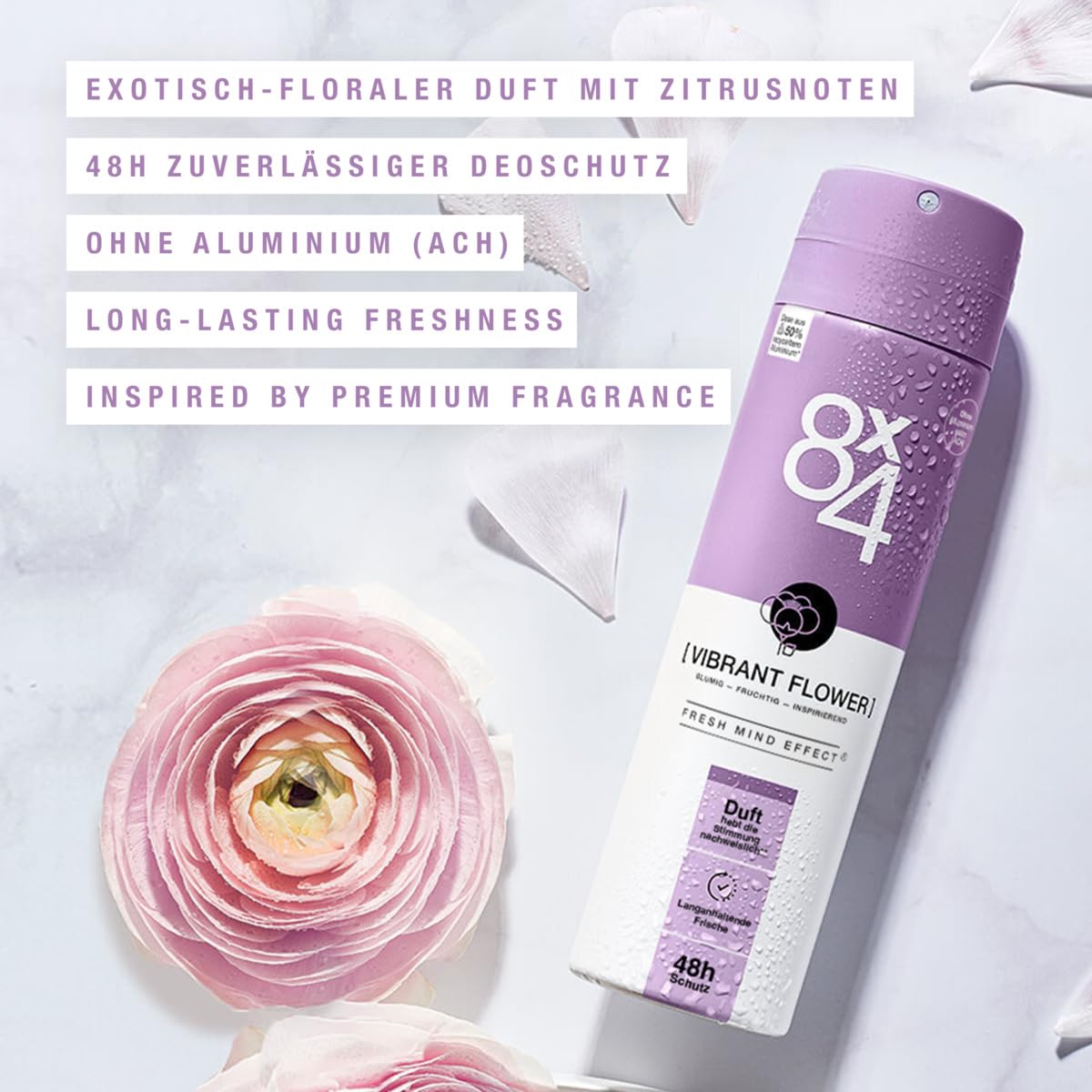 8x4 Deospray 150 ml.	Vibrant Flower