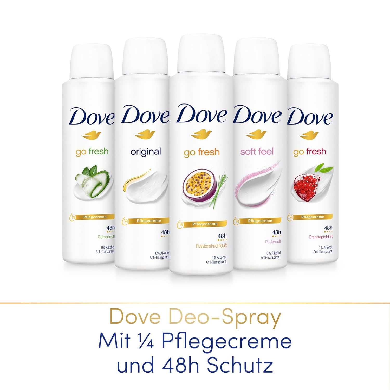 Dove Deospray 150 ml.	Go Fresh Passionfruit & Lemongrass