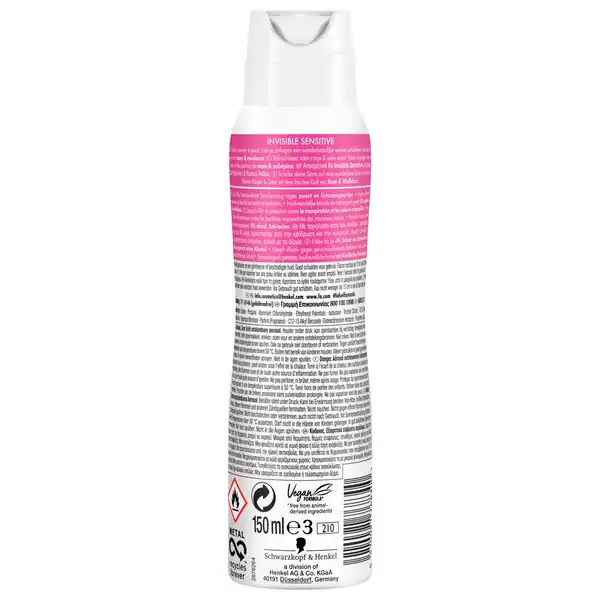 FA Deospray 150 ml.	Invisible Sensitive