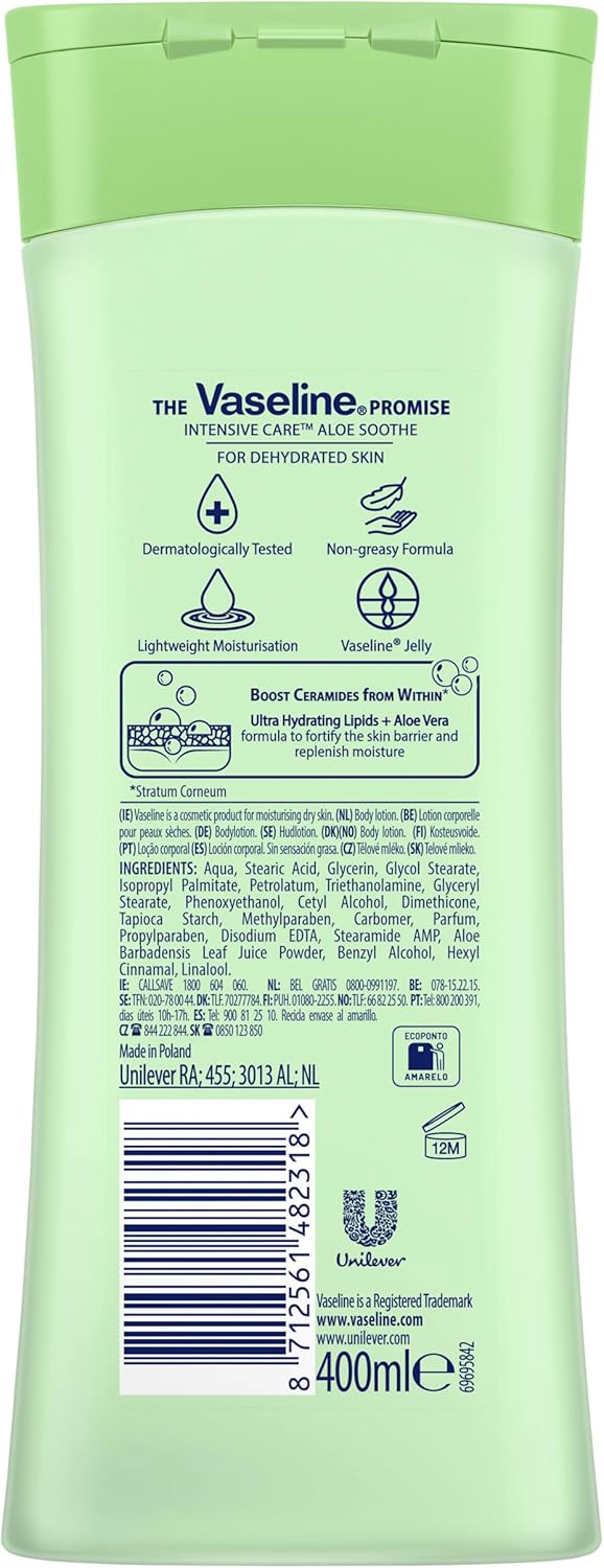 Vaseline Lotion 400 ml.	Aloe Soothe
