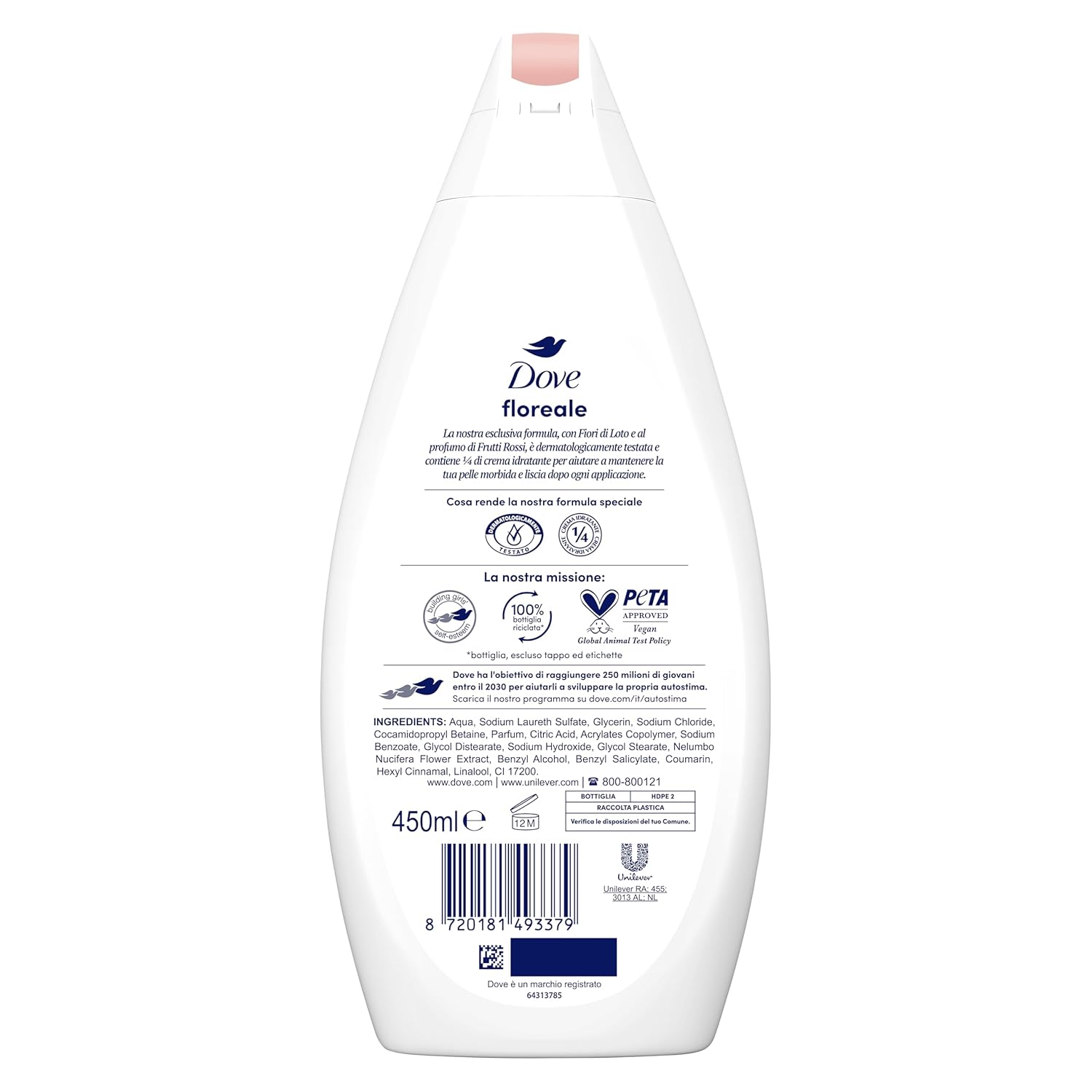 Dove Bath 450ml New Floral