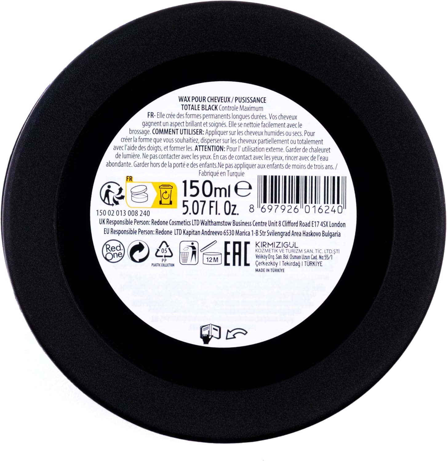 RedOne 150 ml	Aqua Hair Gel Wax (Black)