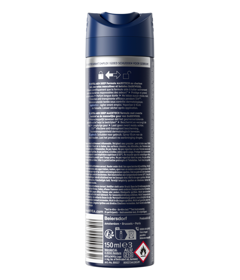 Nivea Deospray 150 ml. MEN	Deep Darkwood Black Carbon