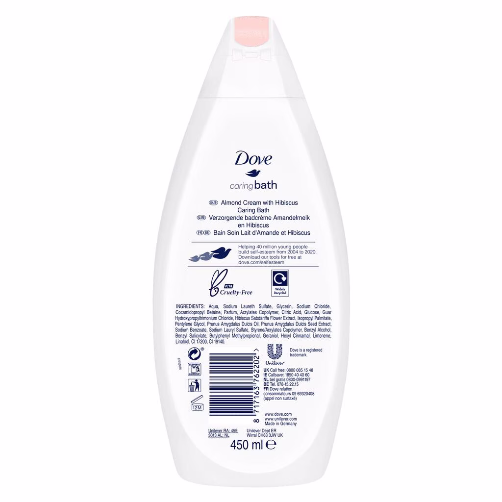 Dove Shower Gel Enveloping Pleasure With Almond Oil And Hibiscus 450 Ml