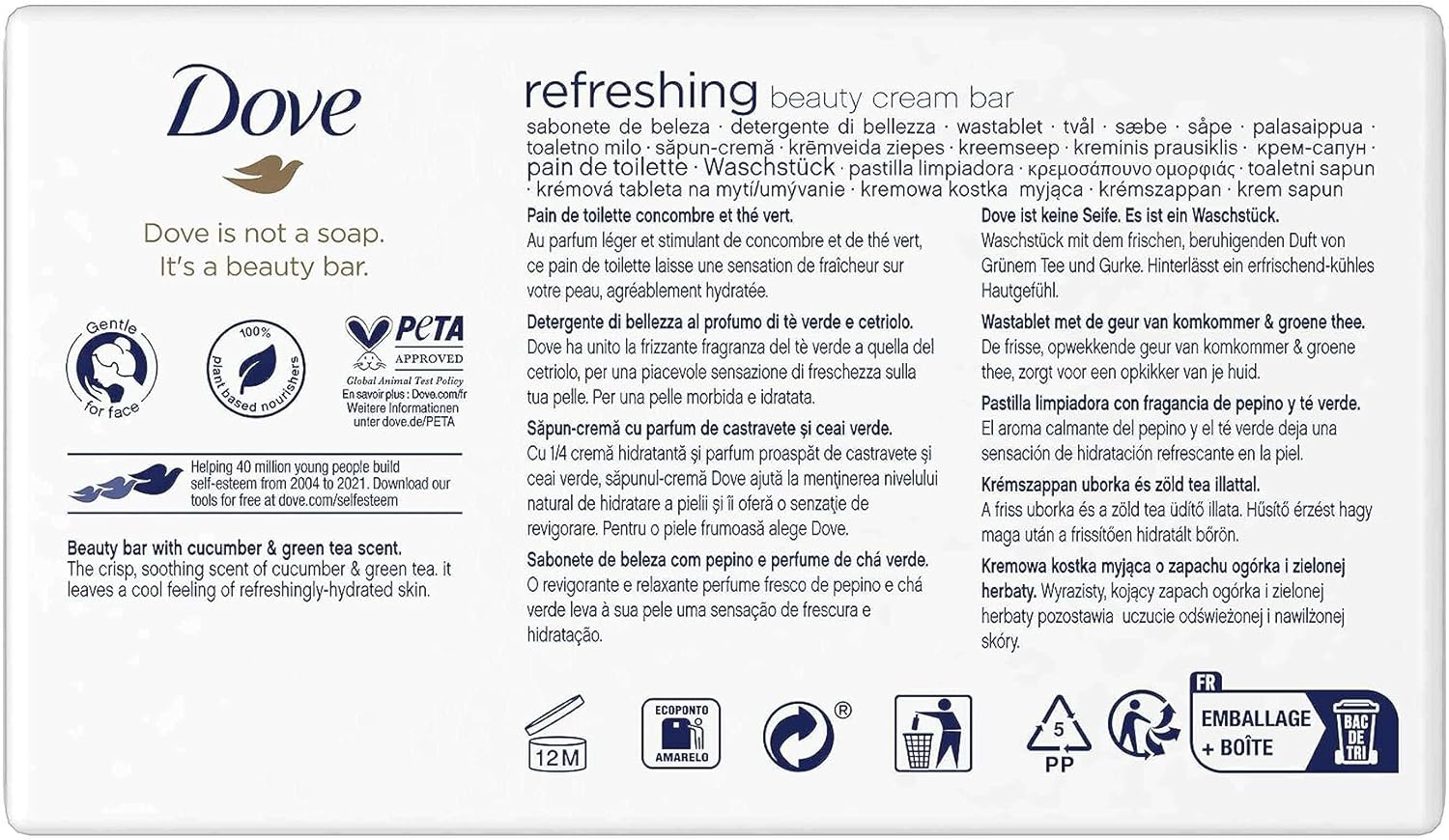 Dove Toiletzeep 90 gr.	Refreshing (4-pak)