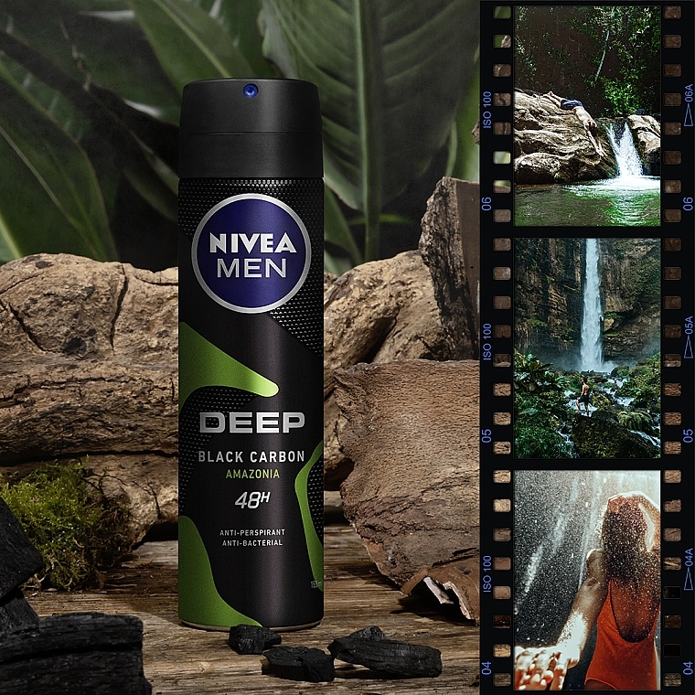 Nivea Deospray 150 ml. MEN	Deep Black Carbon Amazonia