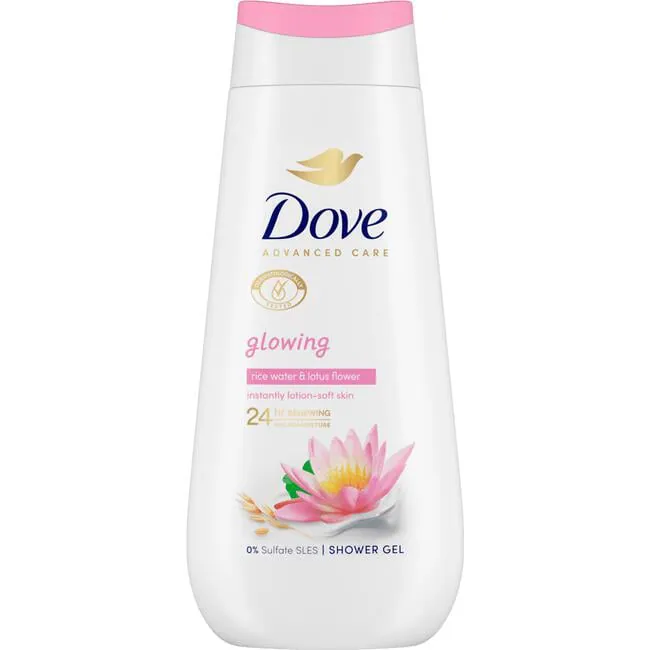 Dove Dove Advanced Care Illuminating Shower Gel With Rice Water And Lotus Flower 225 Ml