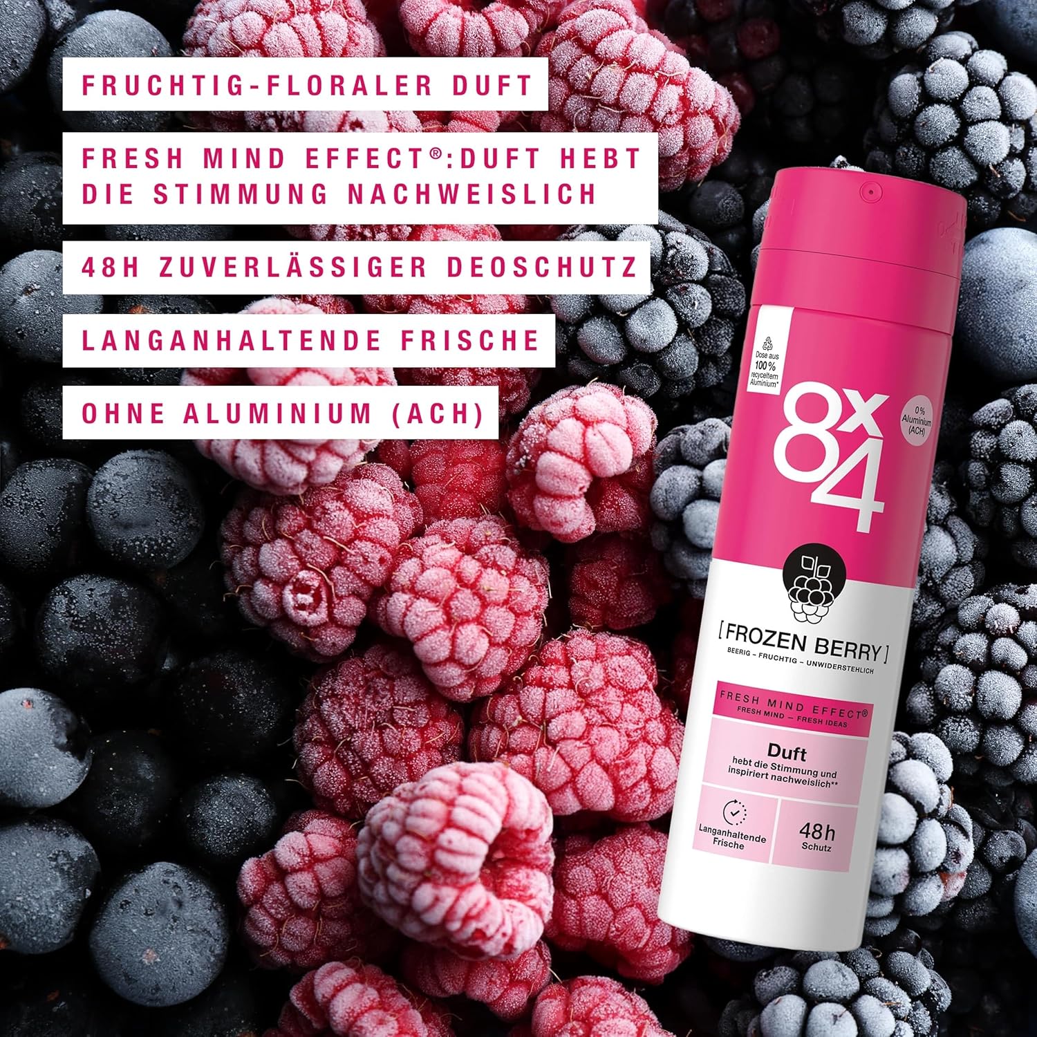 8x4 Deospray 150 ml.	Frozen Berry