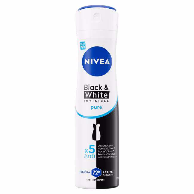 Nivea Deospray 200 ml.	Invisible Black&White Pure