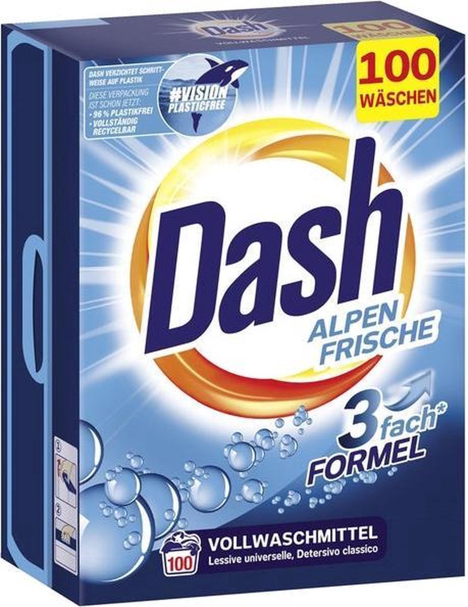 Dash Waspoeder – Alpine Fresh – Witgoed – 6 kg – 100 Wasbeurten
