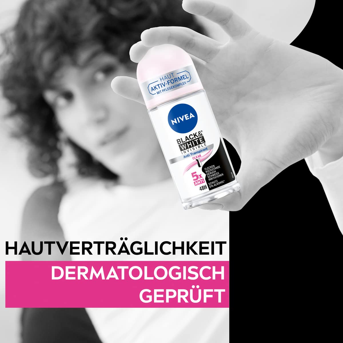 NIVEA Roll-On 50 ml – Black & White Invisible Max Protection