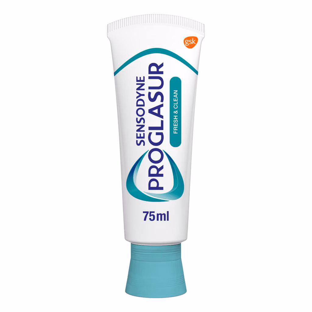 Sensodyne Proglasur Tandpasta 75 ml.	Fresh & Clean