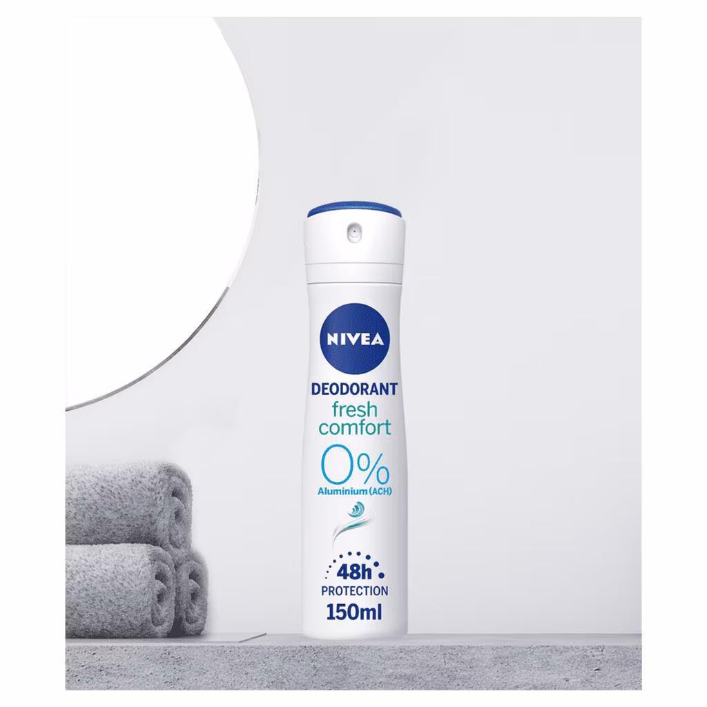 Nivea Deospray 150 ml.	Fresh Comfort 0%