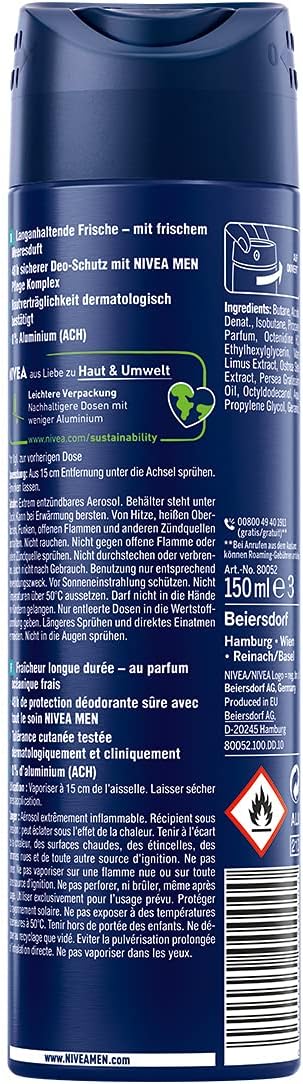 Nivea Deospray 150 ml. MEN	Fresh Ocean