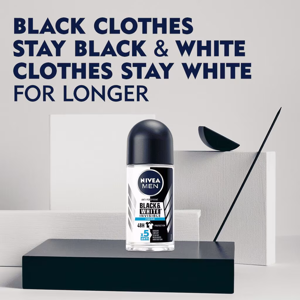 Nivea Roll-On 50 ml. For Men	Black & White Invisible Fresh