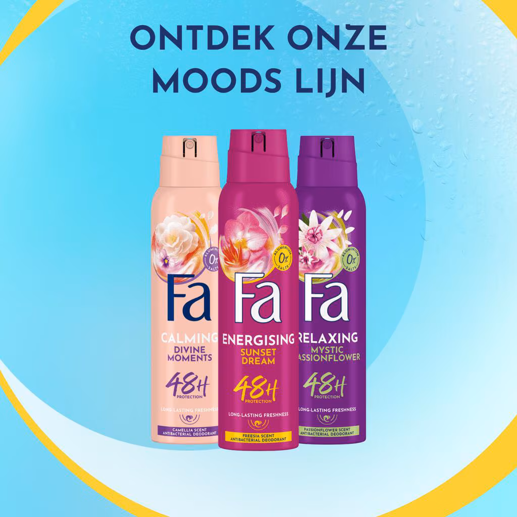 FA Deospray 150 ml.	Energising Sunset Dream